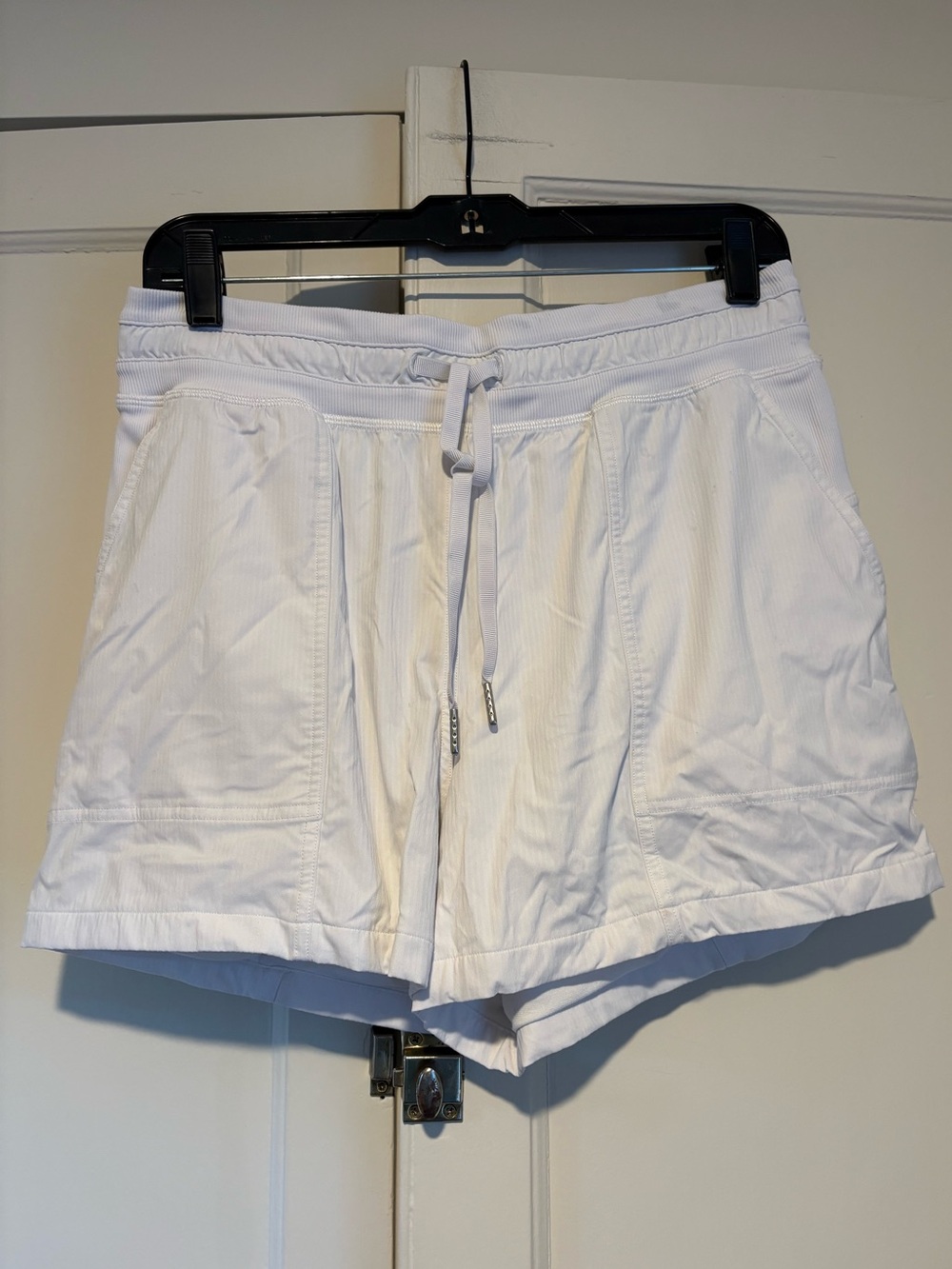 Lululemon White Dance Studio High Rise Short 3”